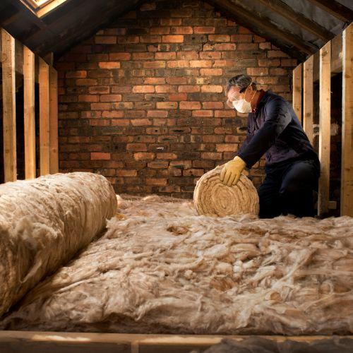 Individual Installing Loft Insulation